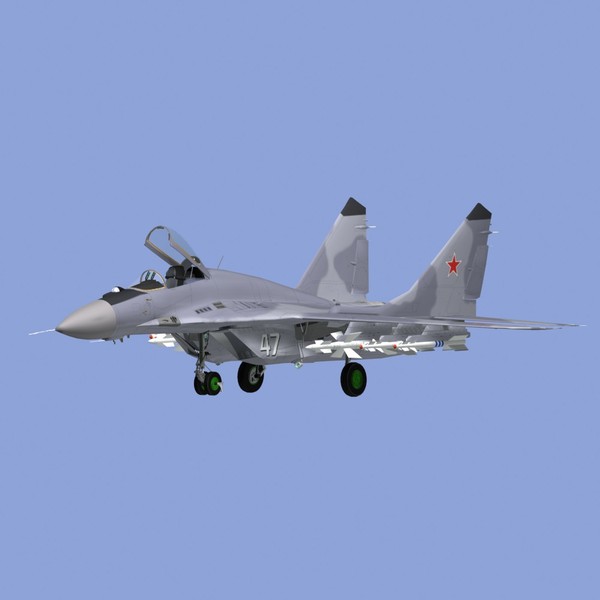 russian jet fighter 3d 3ds - Mig29C Fulcrum by mach 3 graphics